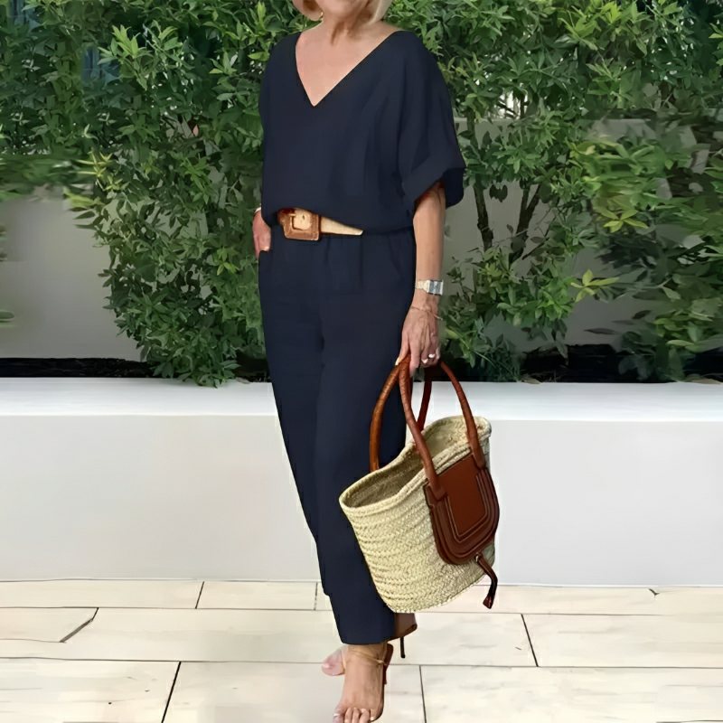 Conjunto Feminino Casual de Algodão e Linho Vicenza — Dama Lirys