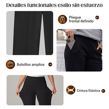 Pantalón cintura alta detalle