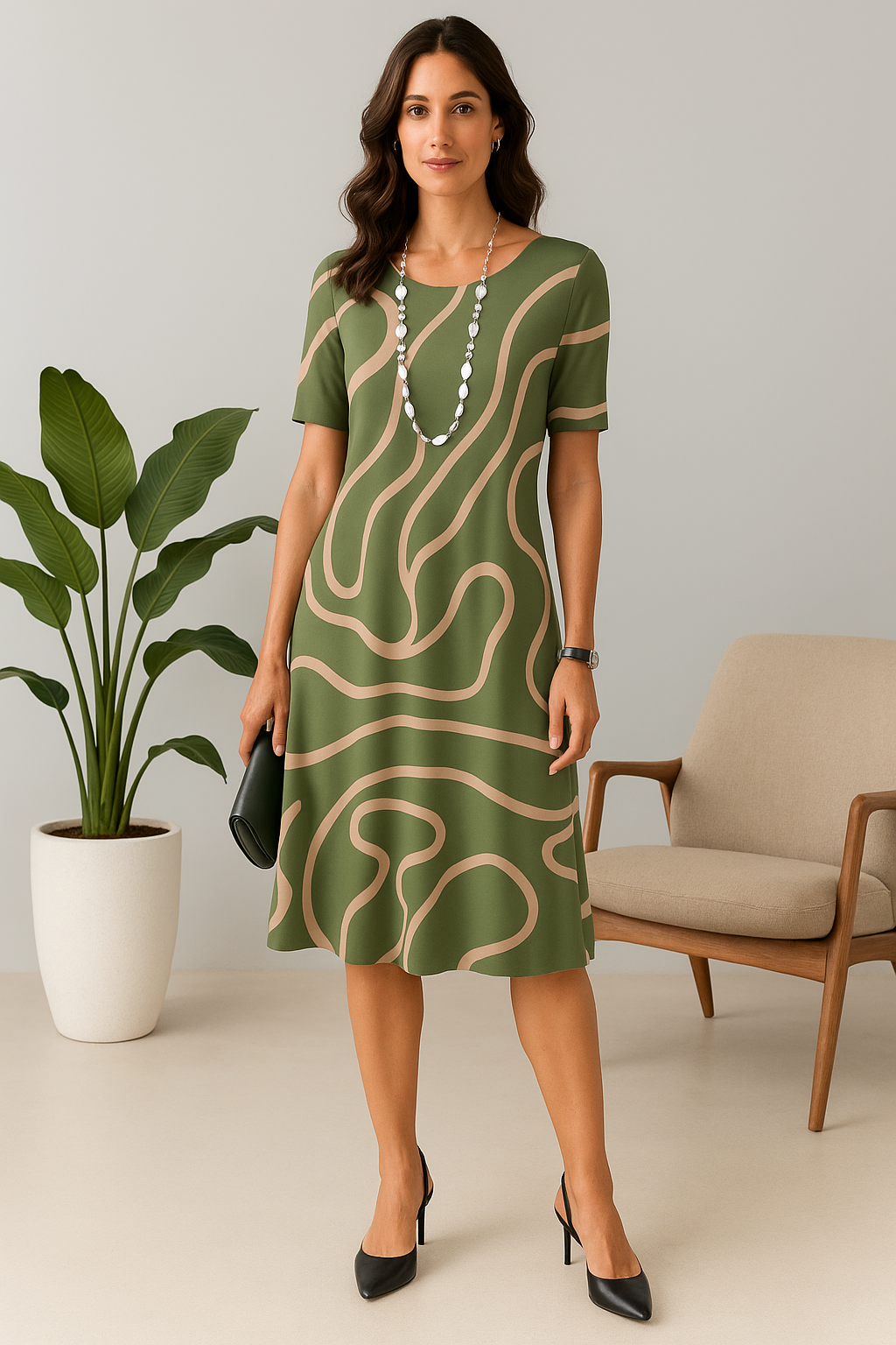 Vestido Amarílis Preto e Branco — Dama Lirys