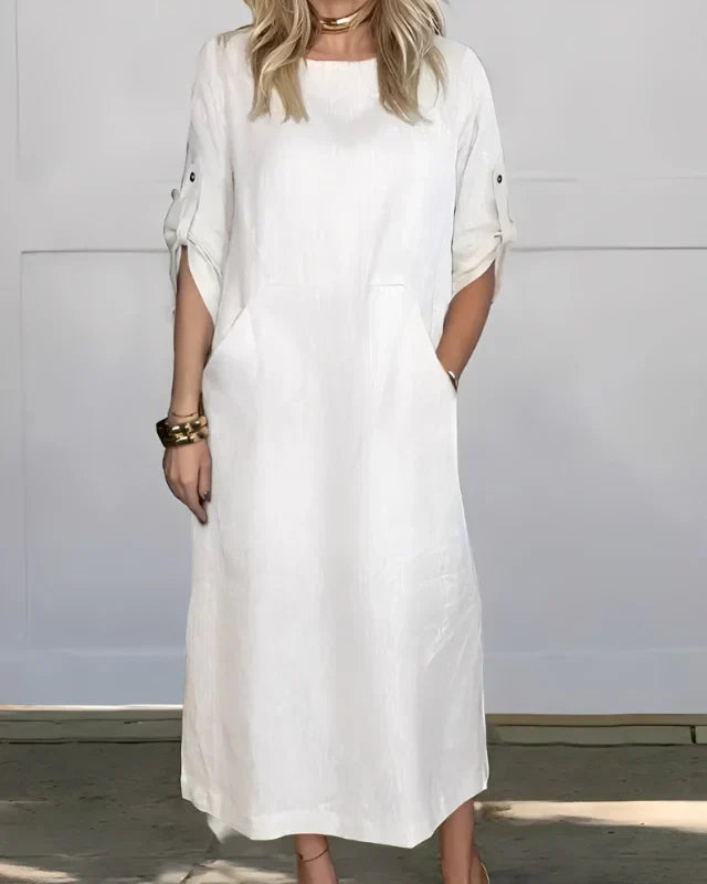 Vestido Casual Susan | Linho Puro — Dama Lirys