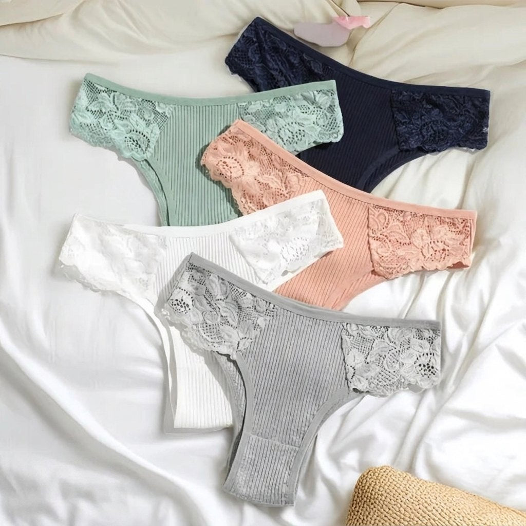 Kit 5 Calcinhas Comfort Belt Originais 100% Algodão — Dama Lirys