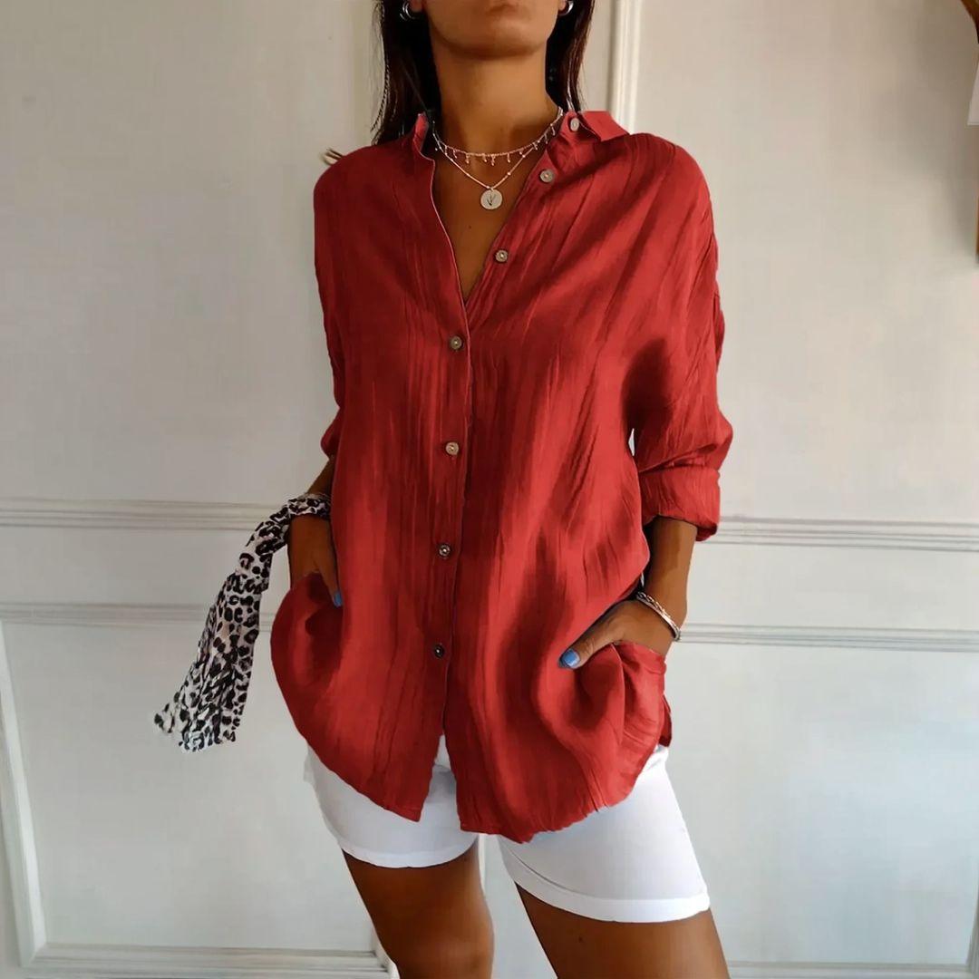Kit 3 Camisas Ibiza em Linho de Algodão – Design Semi Plissado — Dama Lirys