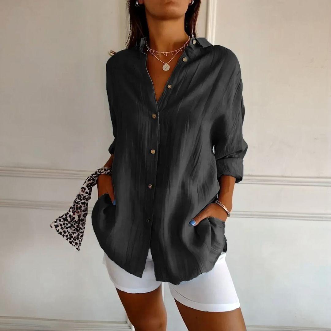 Kit 3 Camisas Ibiza em Linho de Algodão – Design Semi Plissado — Dama Lirys