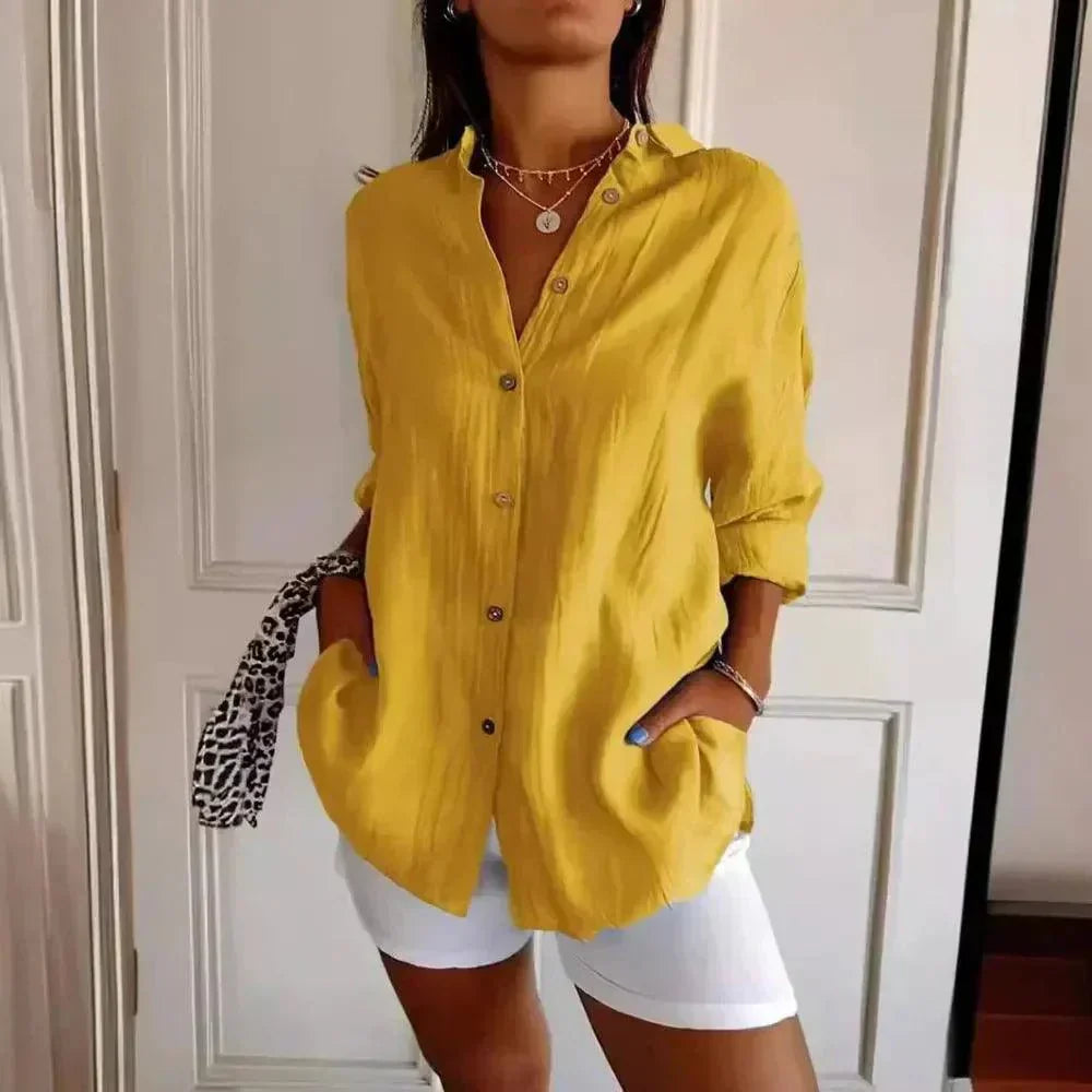 Kit 3 Camisas Ibiza em Linho de Algodão – Design Semi Plissado — Dama Lirys
