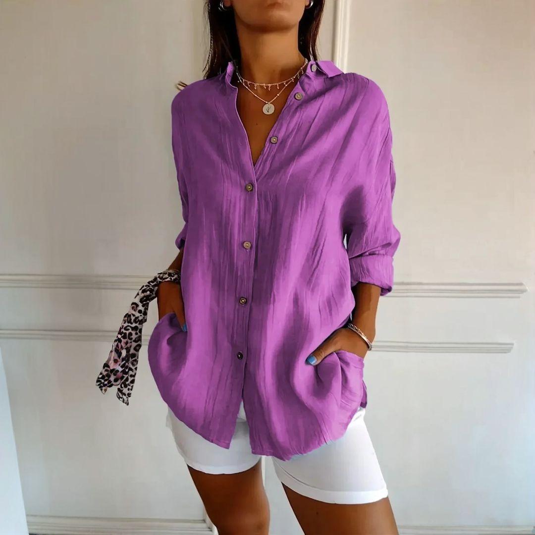 Kit 3 Camisas Ibiza em Linho de Algodão – Design Semi Plissado — Dama Lirys